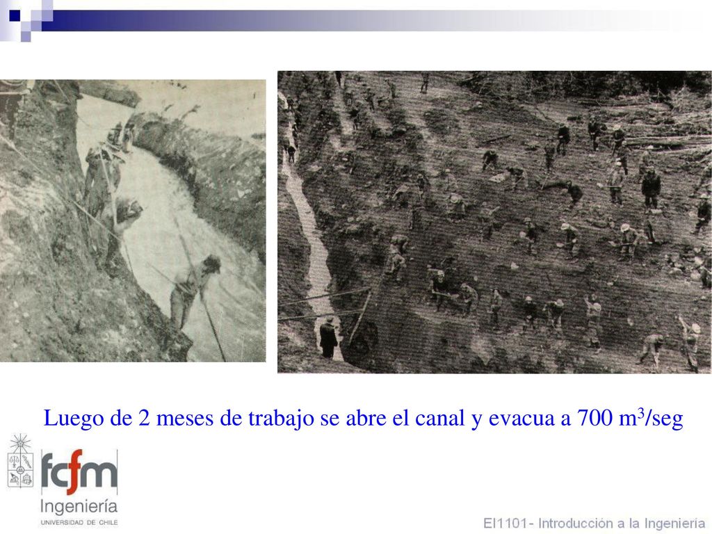 Luego de 2 meses de trabajo se abre el canal y evacua a 700 m3/seg
