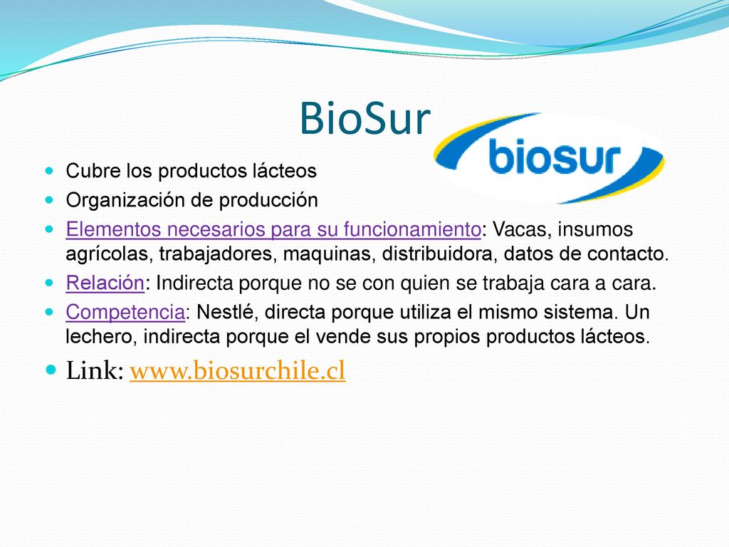BioSur Link:   Cubre los productos lácteos