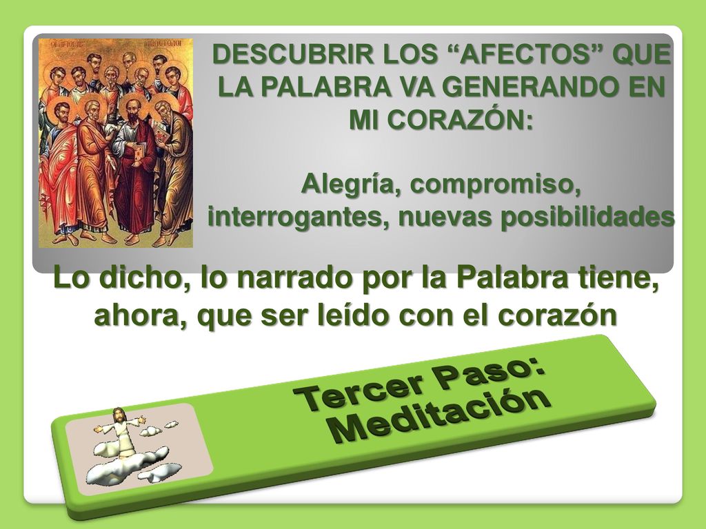 DESCUBRIR LOS AFECTOS QUE LA PALABRA VA GENERANDO EN MI CORAZÓN:
