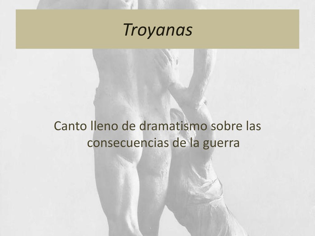 Canto lleno de dramatismo sobre las consecuencias de la guerra
