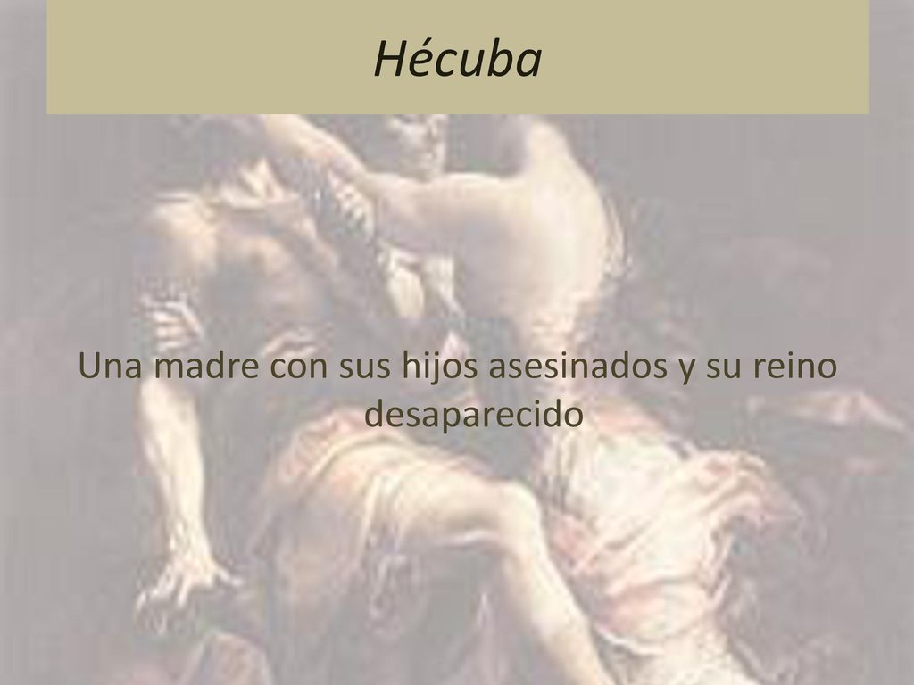 Una madre con sus hijos asesinados y su reino desaparecido