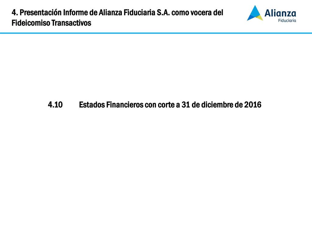 4.10 Estados Financieros con corte a 31 de diciembre de 2016