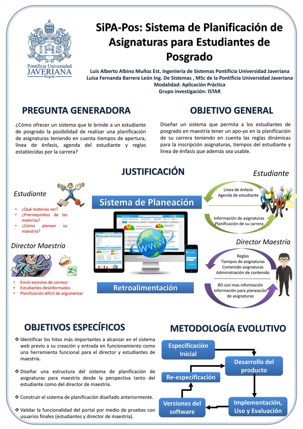 SiPA-Pos: Sistema de Planificación de Asignaturas para Estudiantes de Posgrado