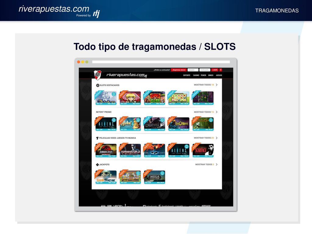 Todo tipo de tragamonedas / SLOTS