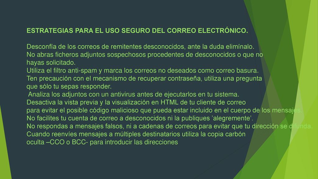 ESTRATEGIAS PARA EL USO SEGURO DEL CORREO ELECTRÓNICO.
