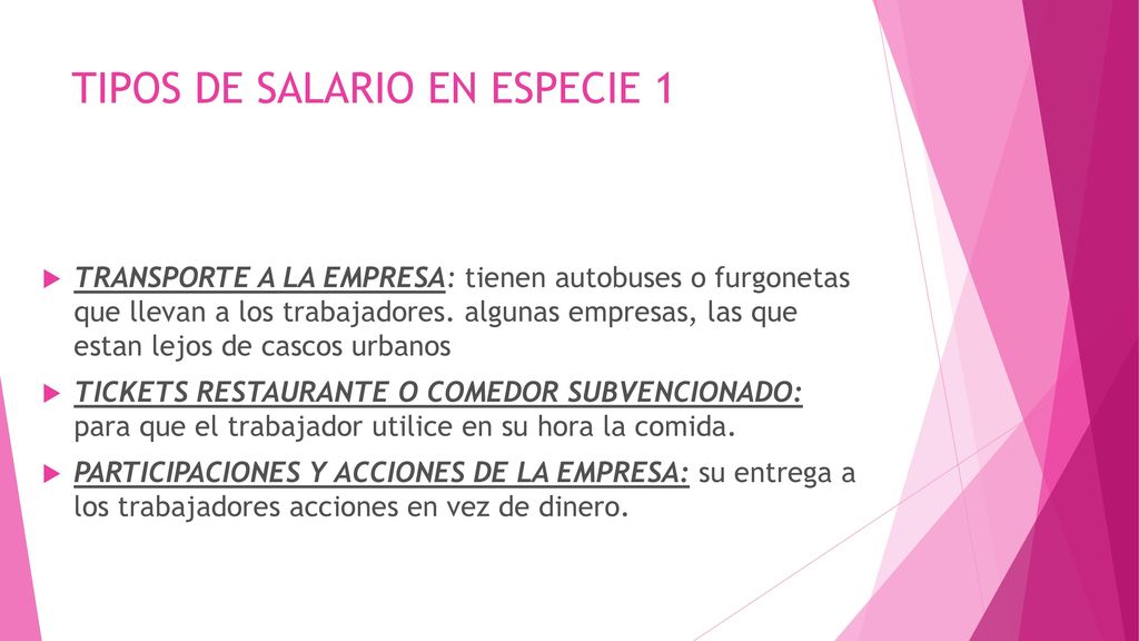 TIPOS DE SALARIO EN ESPECIE 1