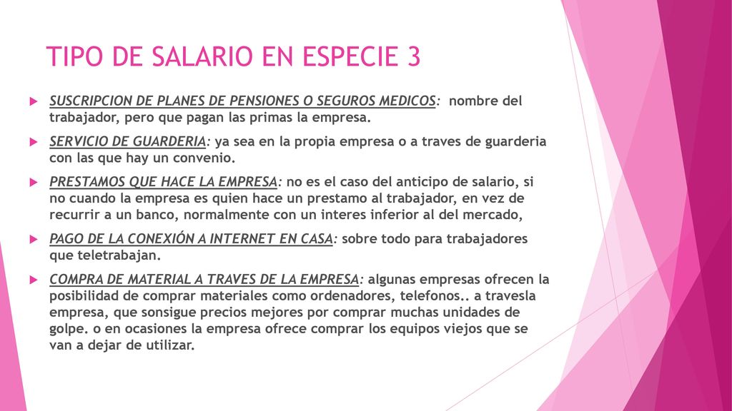 TIPO DE SALARIO EN ESPECIE 3
