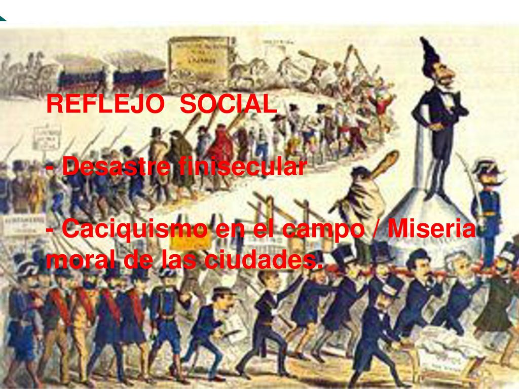 REFLEJO SOCIAL - Desastre finisecular - Caciquismo en el campo / Miseria moral de las ciudades.