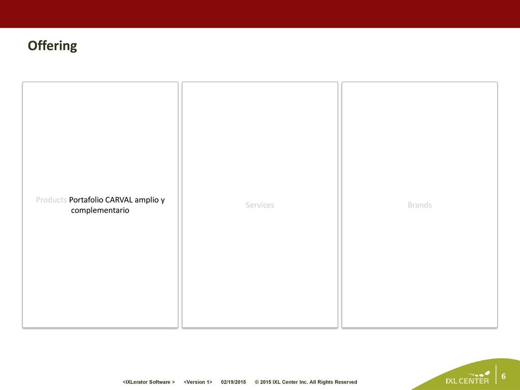 Products Portafolio CARVAL amplio y complementario