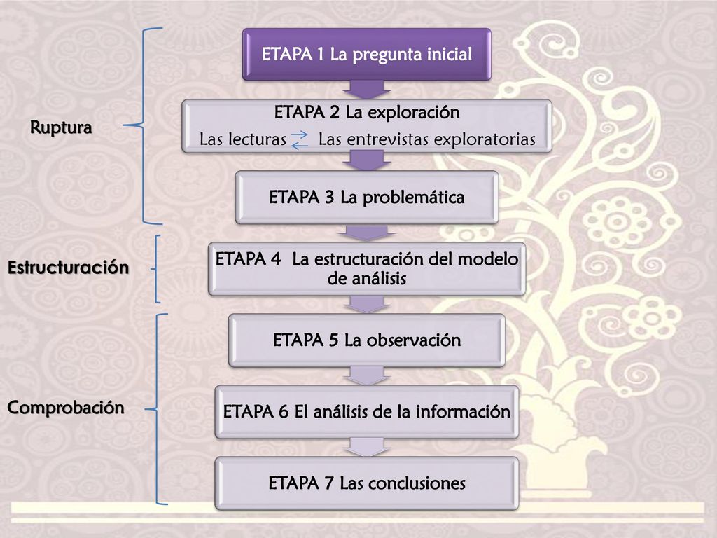 ETAPA 1 La pregunta inicial ETAPA 2 La exploración
