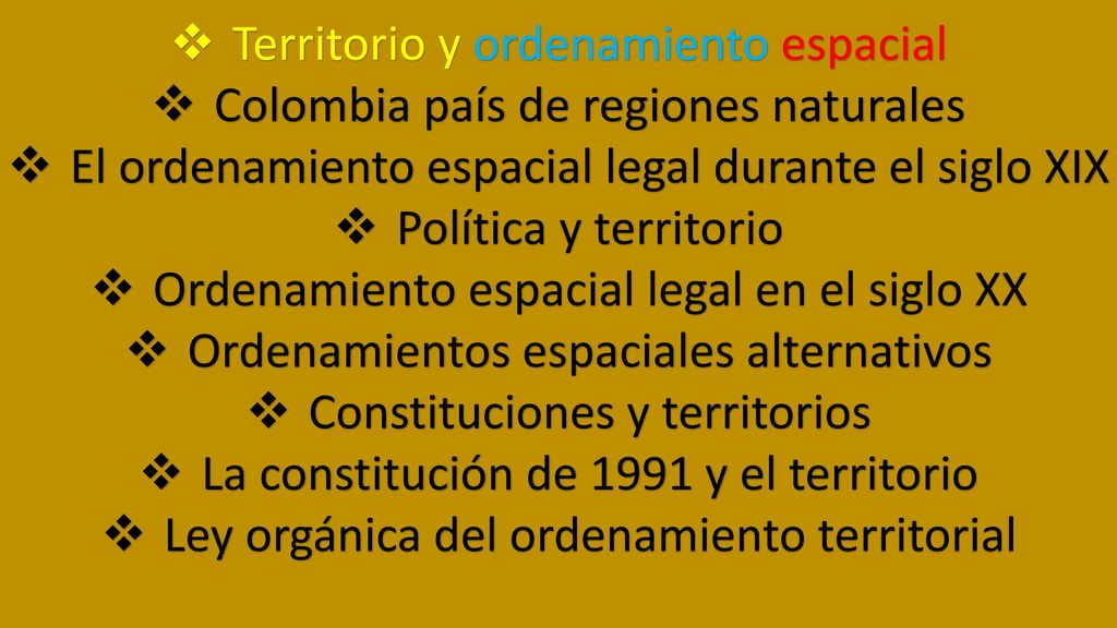 Territorio y ordenamiento espacial Colombia país de regiones naturales