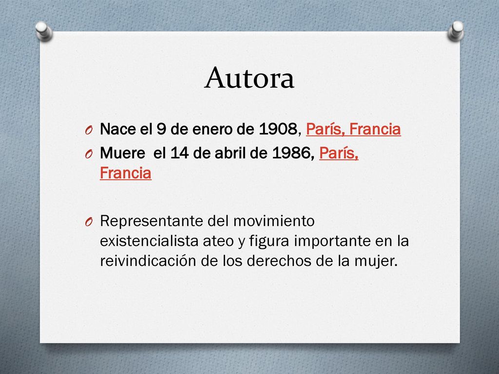 Autora Nace el 9 de enero de 1908, París, Francia