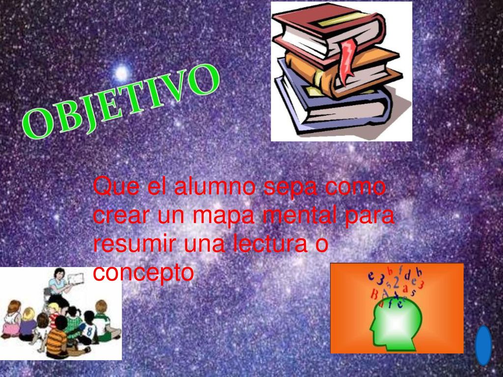 Que el alumno sepa como crear un mapa mental para resumir una lectura o concepto