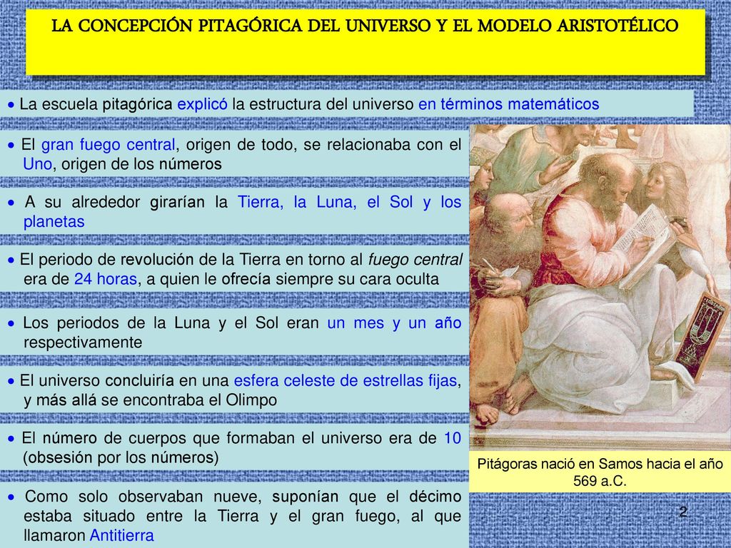 LA CONCEPCIÓN PITAGÓRICA DEL UNIVERSO Y EL MODELO ARISTOTÉLICO