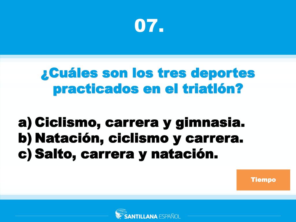 ¿Cuáles son los tres deportes practicados en el triatlón