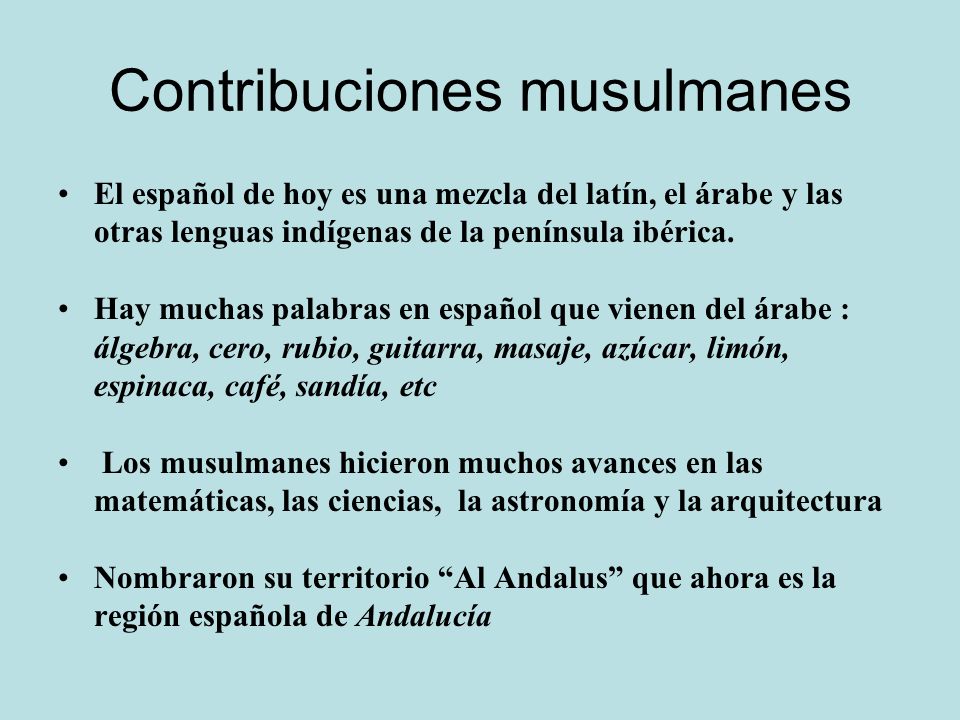 Contribuciones musulmanes