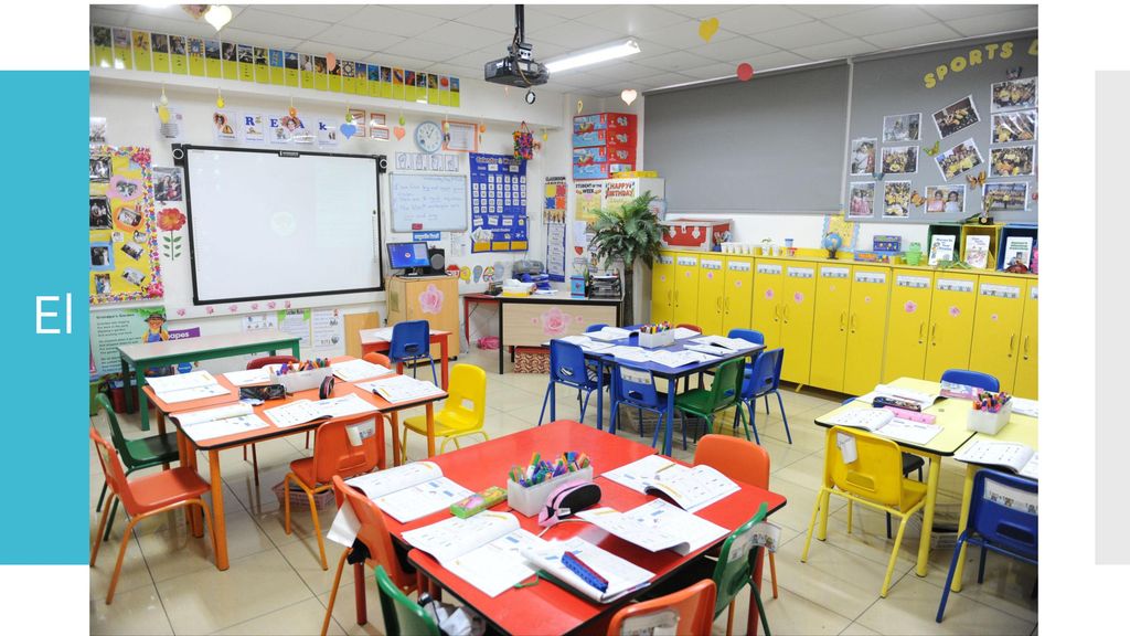 El Diario Describe la sala de clase con frases completas españoles.