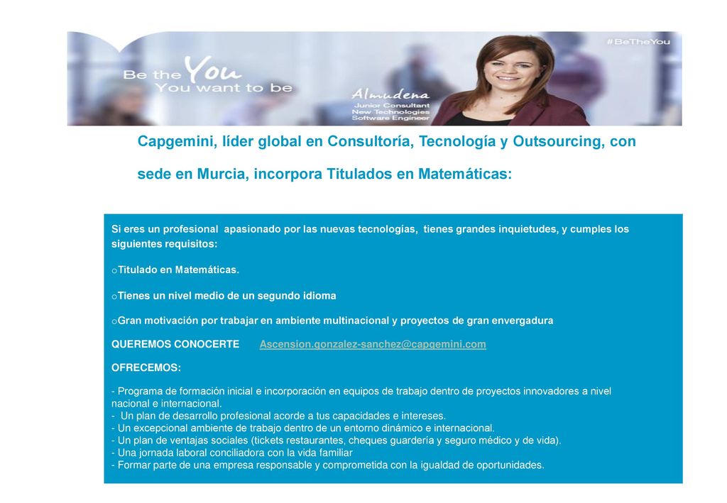Capgemini, líder global en Consultoría, Tecnología y Outsourcing, con