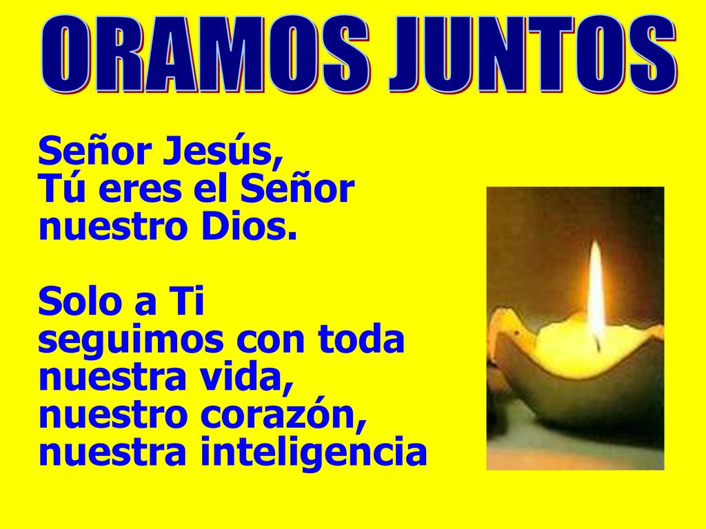 Señor Jesús, Tú eres el Señor nuestro Dios. Solo a Ti