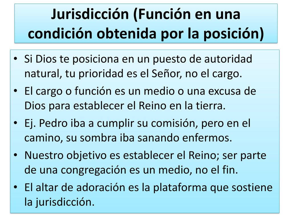 Jurisdicción (Función en una condición obtenida por la posición)