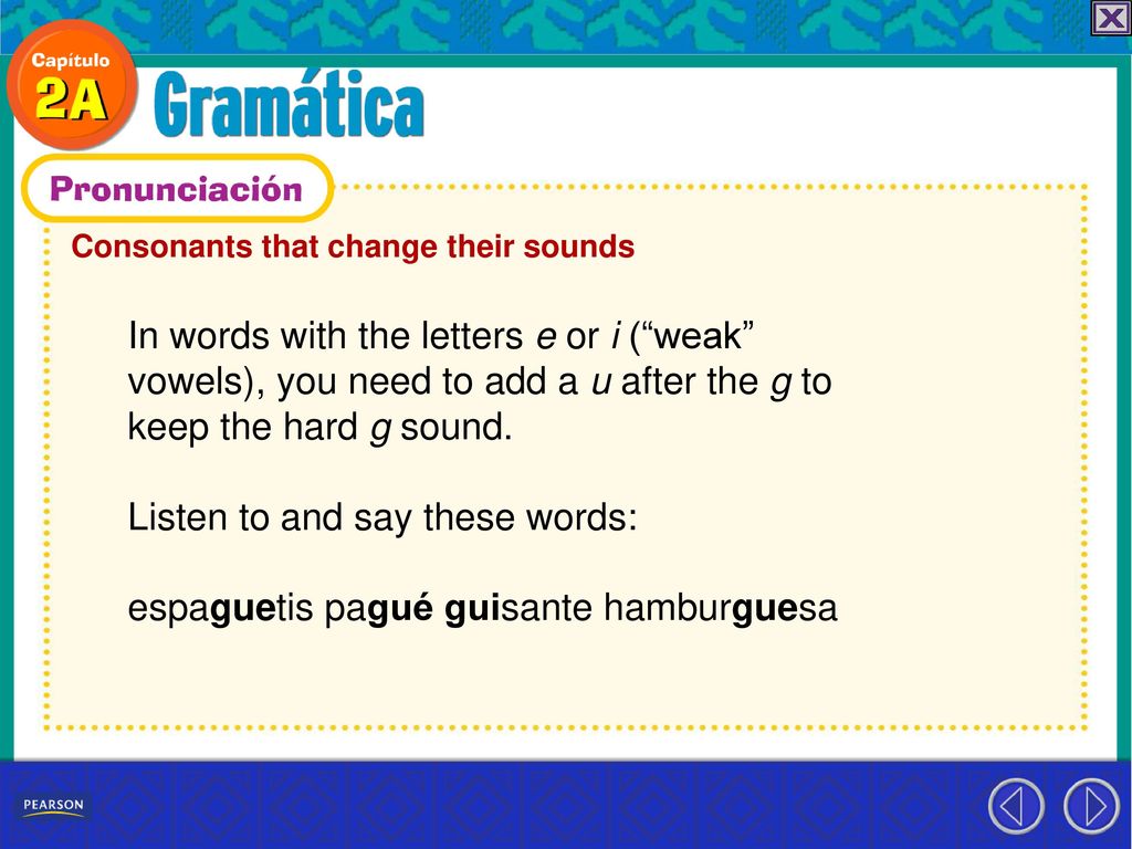 In words with the letters e or i ( weak