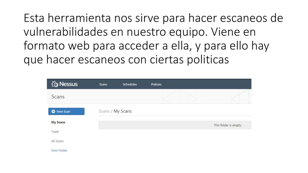 Esta herramienta nos sirve para hacer escaneos de vulnerabilidades en nuestro equipo.