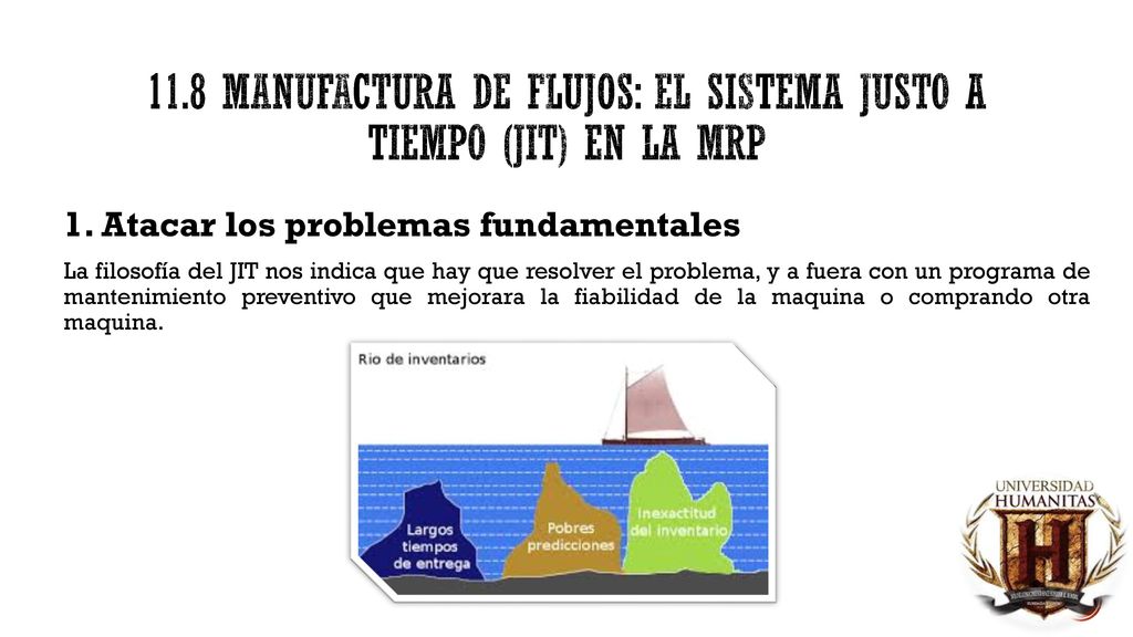 11.8 Manufactura de flujos: el sistema justo a tiempo (jit) en la mrp