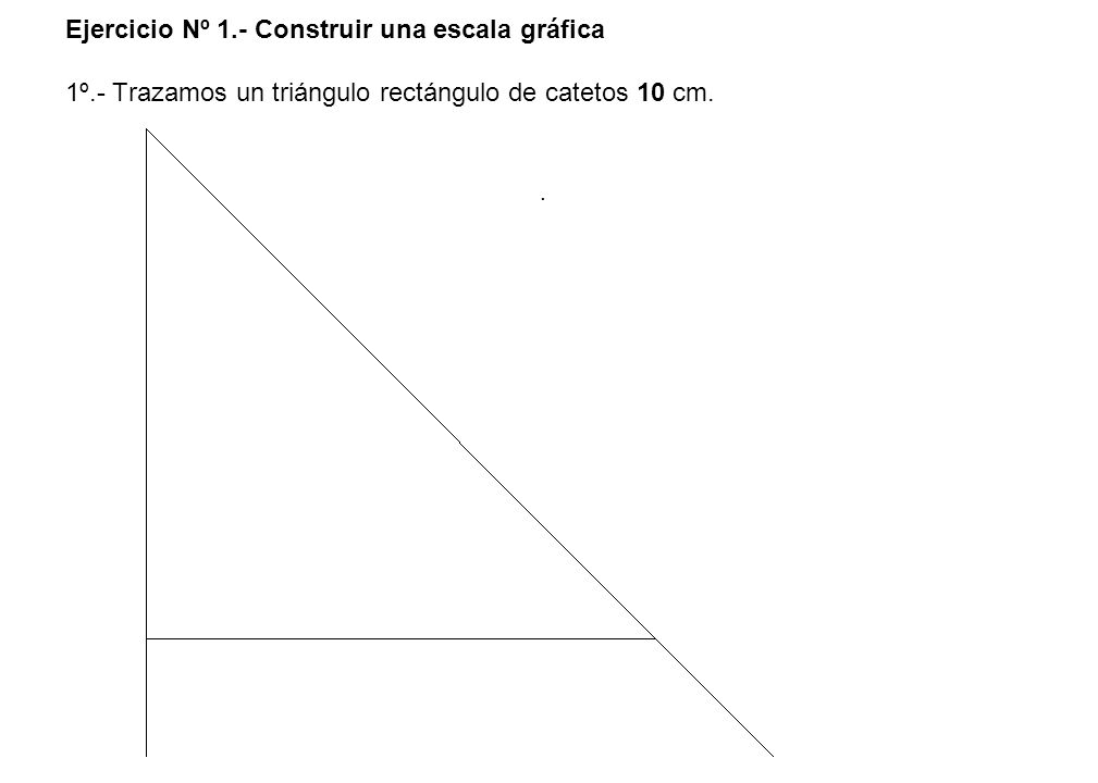 Ejercicio Nº 1. - Construir una escala gráfica 1º