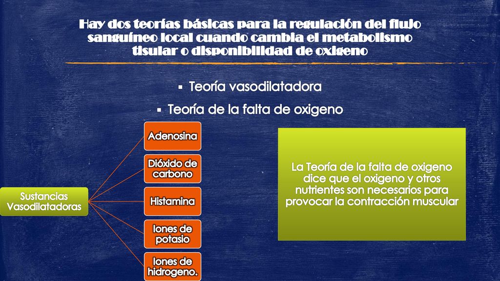 Teoría vasodilatadora Teoría de la falta de oxigeno