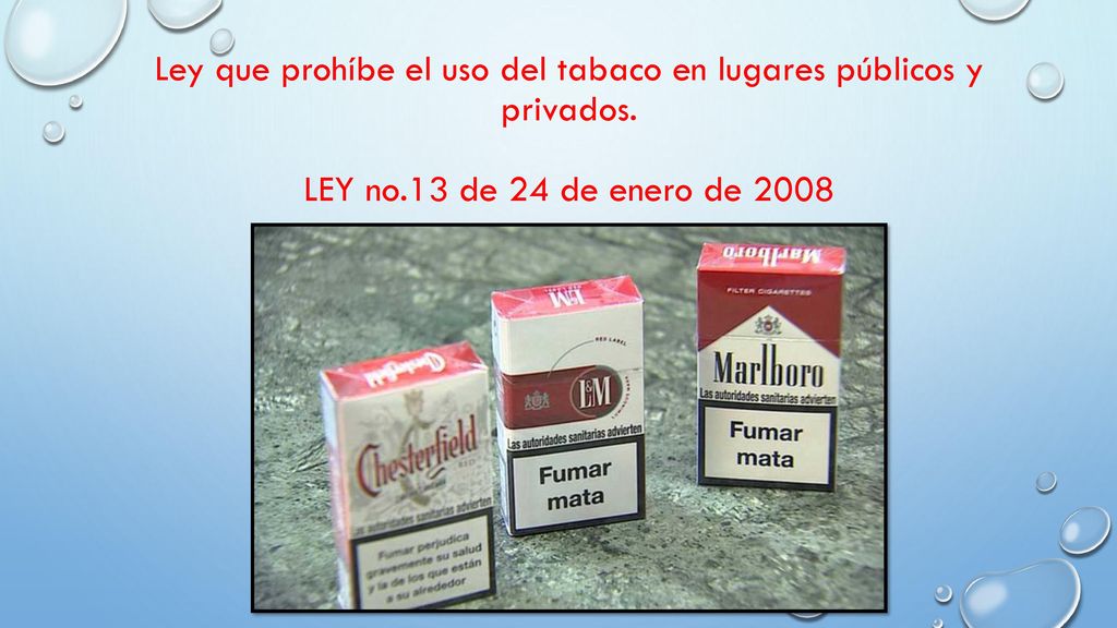 Ley que prohíbe el uso del tabaco en lugares públicos y privados