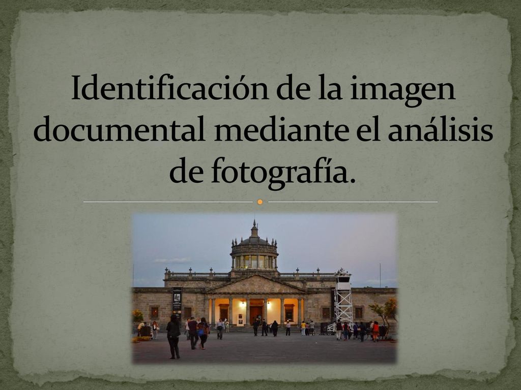 Identificación de la imagen documental mediante el análisis de fotografía.