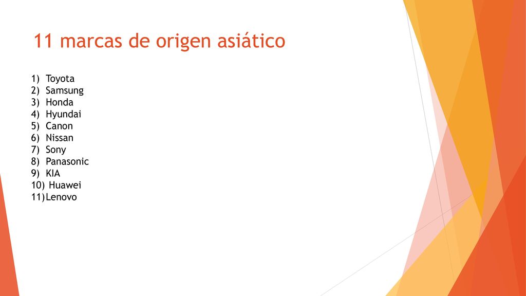 11 marcas de origen asiático