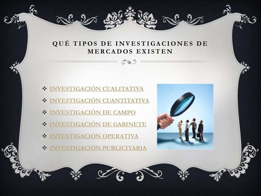 Qué tipos de investigaciones de mercados existen