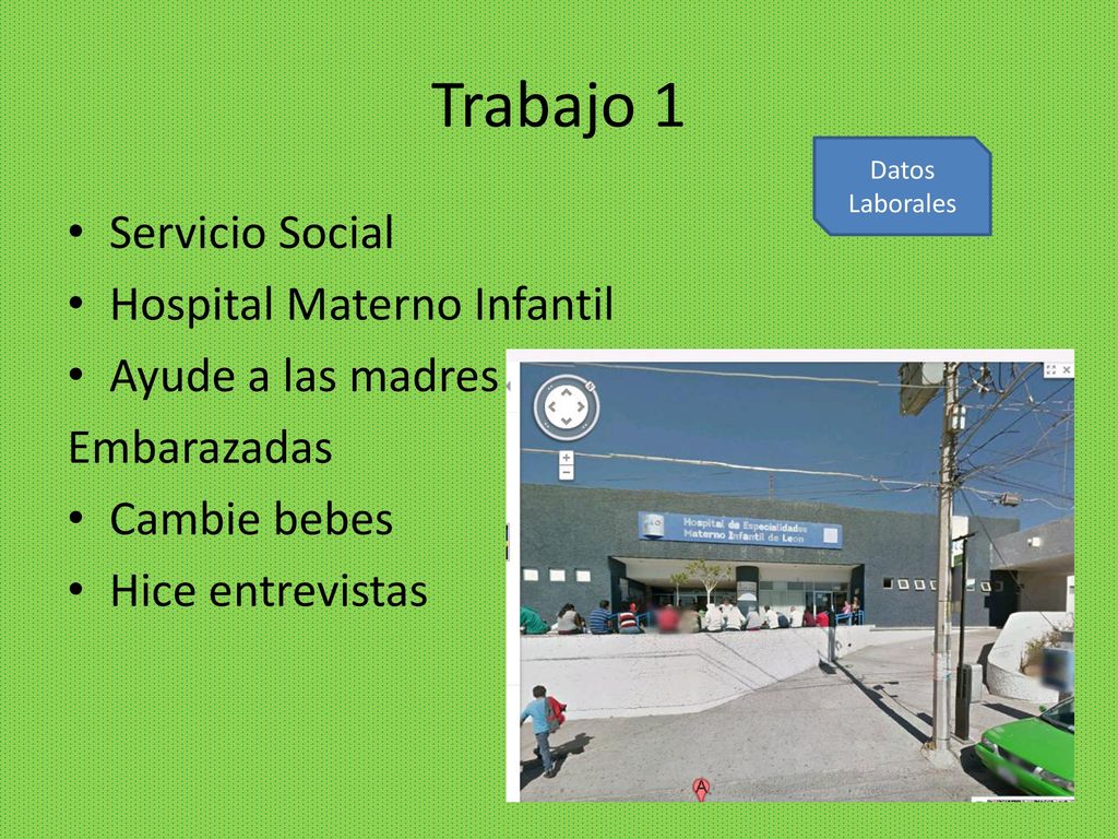 Trabajo 1 Servicio Social Hospital Materno Infantil Ayude a las madres