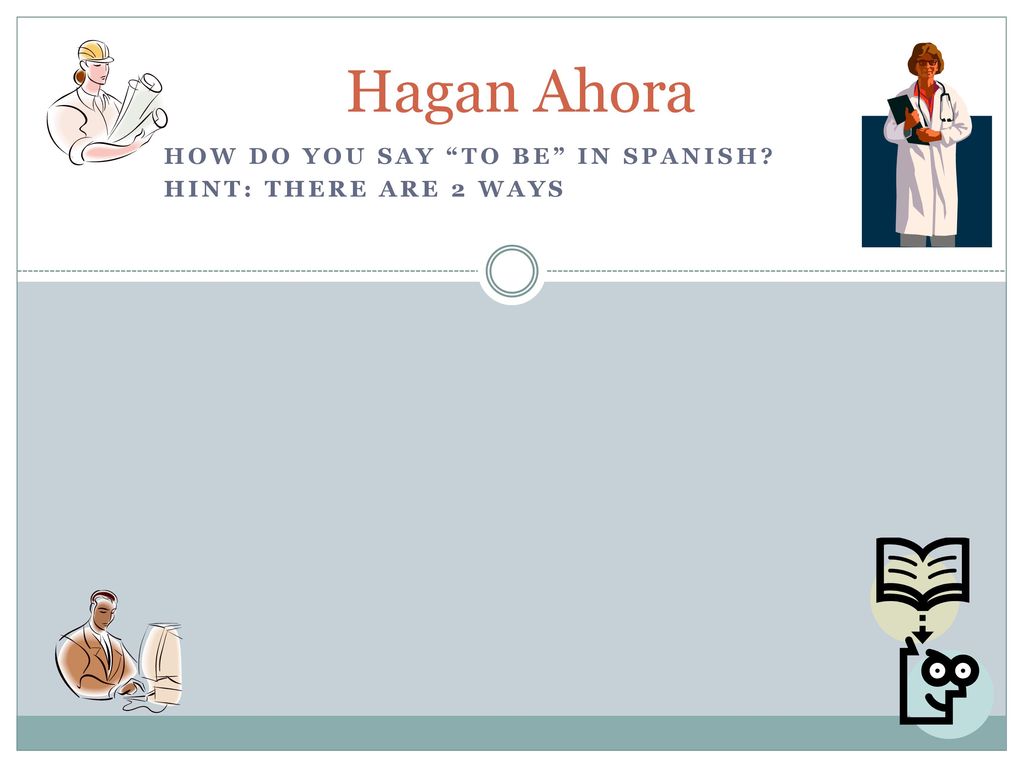 How do you say to be in Spanish Hint: there are 2 ways