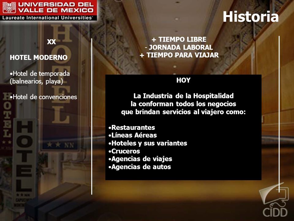 Historia + TIEMPO LIBRE XX JORNADA LABORAL + TIEMPO PARA VIAJAR