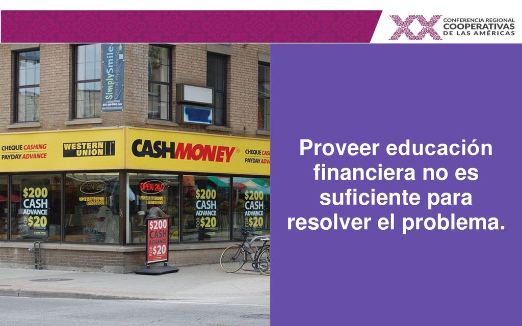 Proveer educación financiera no es suficiente para resolver el problema.