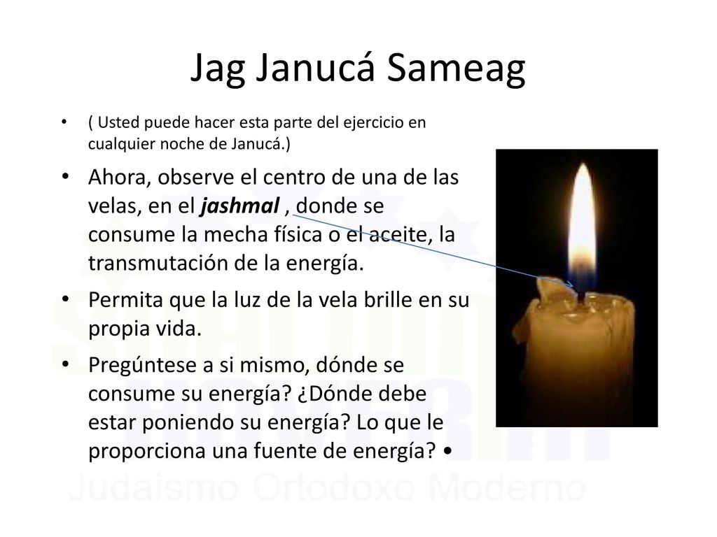 Jag Janucá Sameag ( Usted puede hacer esta parte del ejercicio en cualquier noche de Janucá.)