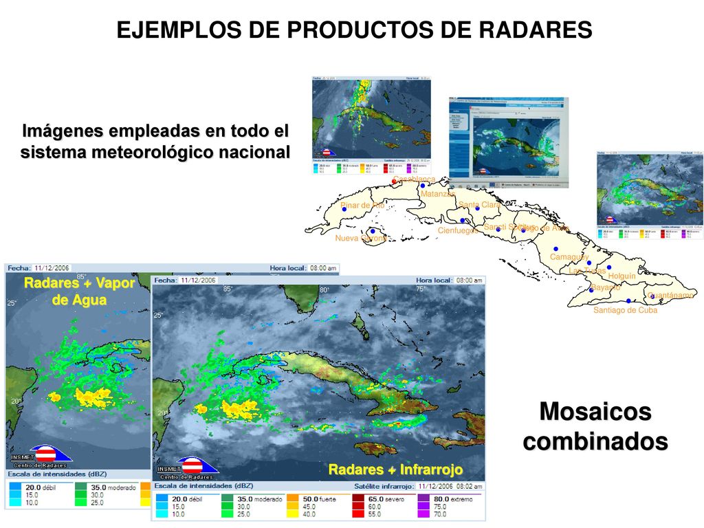 Mosaicos combinados EJEMPLOS DE PRODUCTOS DE RADARES