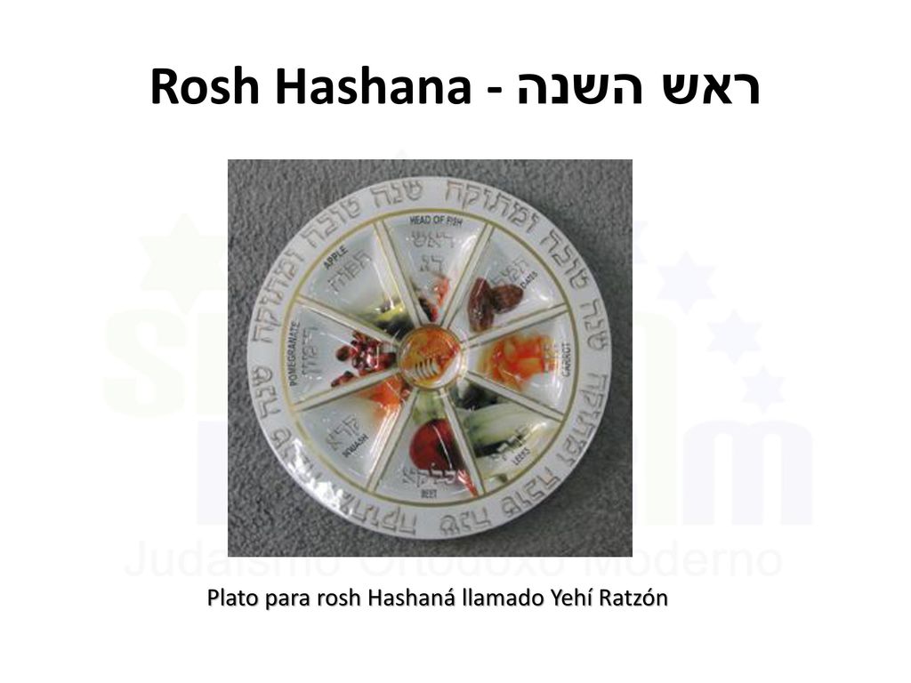 Rosh Hashana - ראש השנה Plato para rosh Hashaná llamado Yehí Ratzón