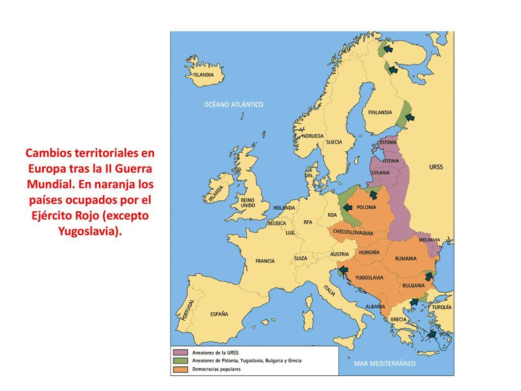 Cambios territoriales en Europa tras la II Guerra Mundial