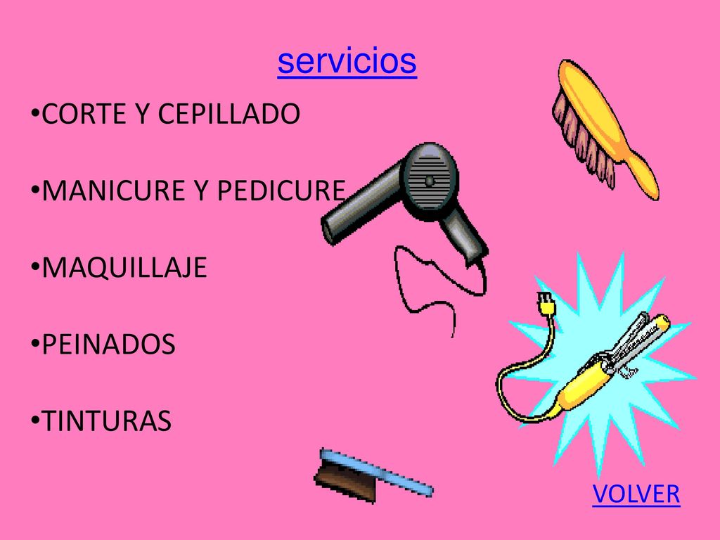 servicios CORTE Y CEPILLADO MANICURE Y PEDICURE MAQUILLAJE PEINADOS