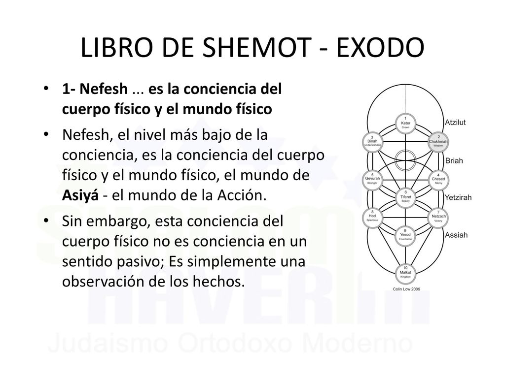 LIBRO DE SHEMOT - EXODO 1- Nefesh ... es la conciencia del cuerpo físico y el mundo físico.