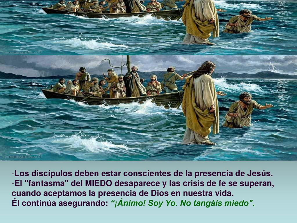 Los discípulos deben estar conscientes de la presencia de Jesús.