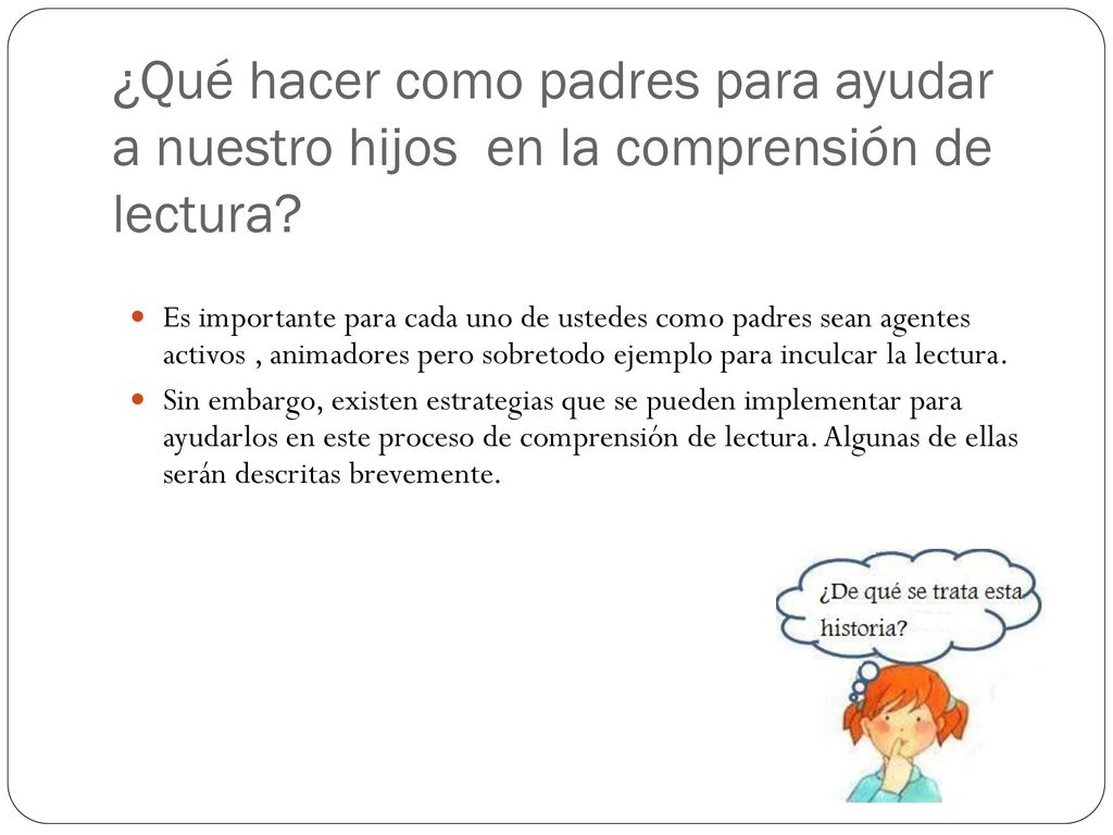 ¿Qué hacer como padres para ayudar a nuestro hijos en la comprensión de lectura