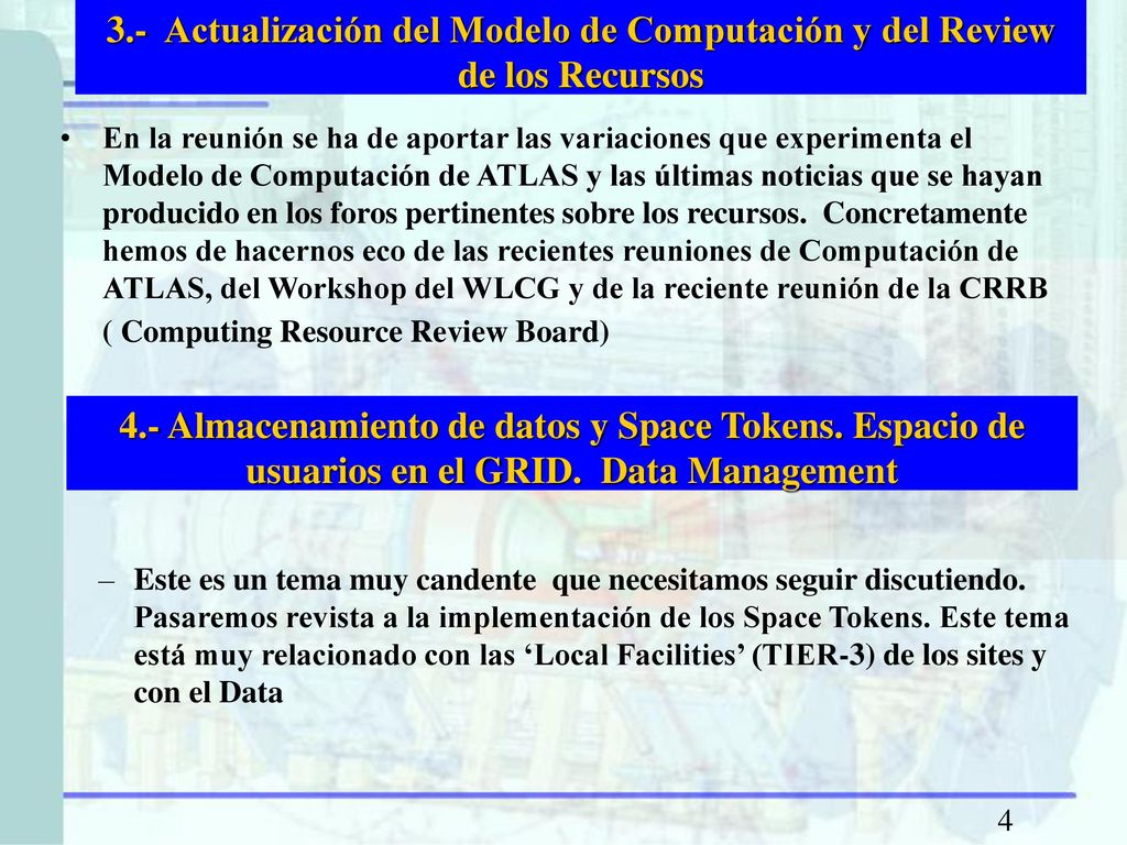 3.- Actualización del Modelo de Computación y del Review de los Recursos