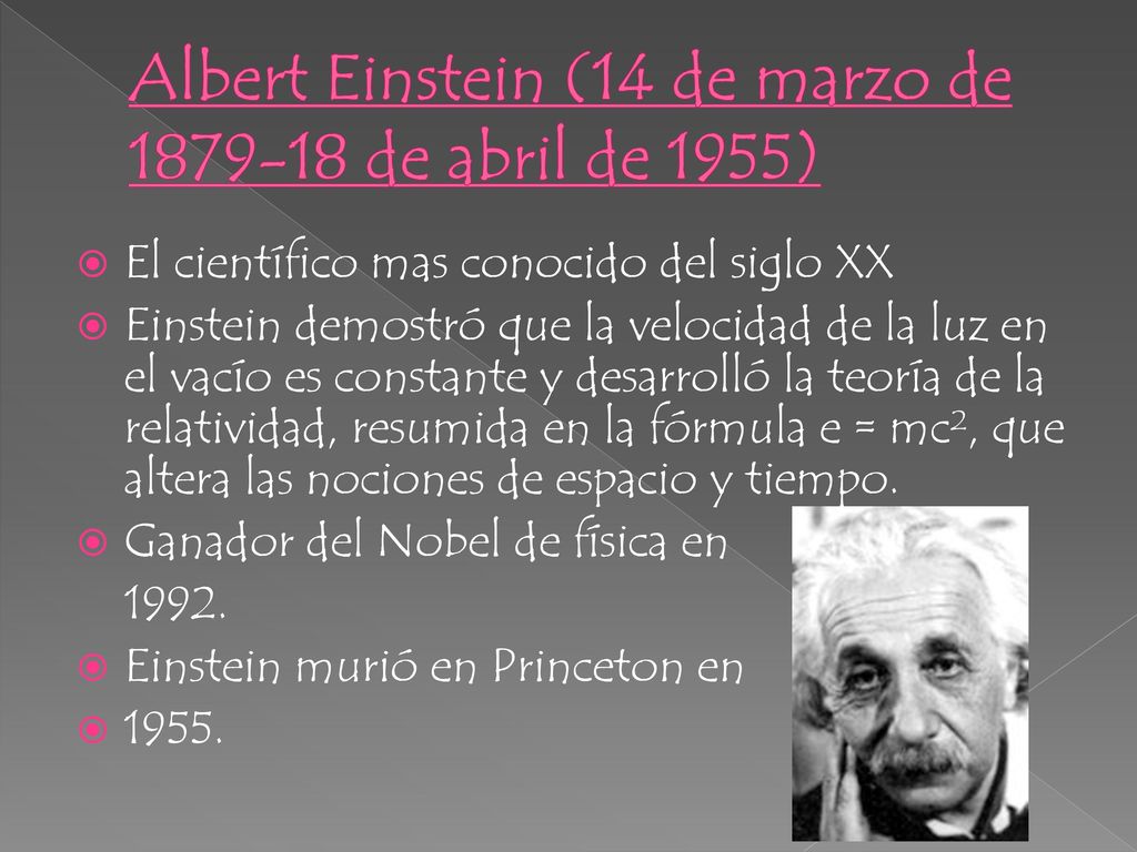 Albert Einstein (14 de marzo de de abril de 1955)