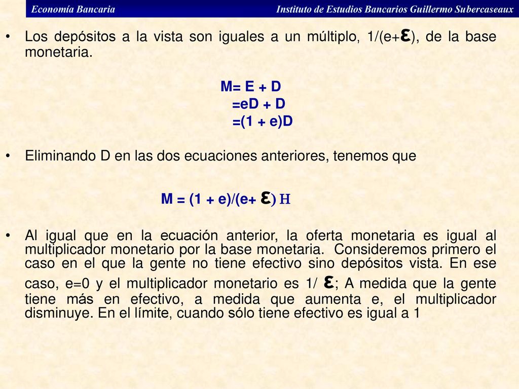 Eliminando D en las dos ecuaciones anteriores, tenemos que