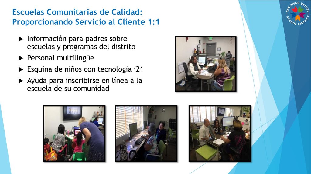 Escuelas Comunitarias de Calidad: Proporcionando Servicio al Cliente 1:1