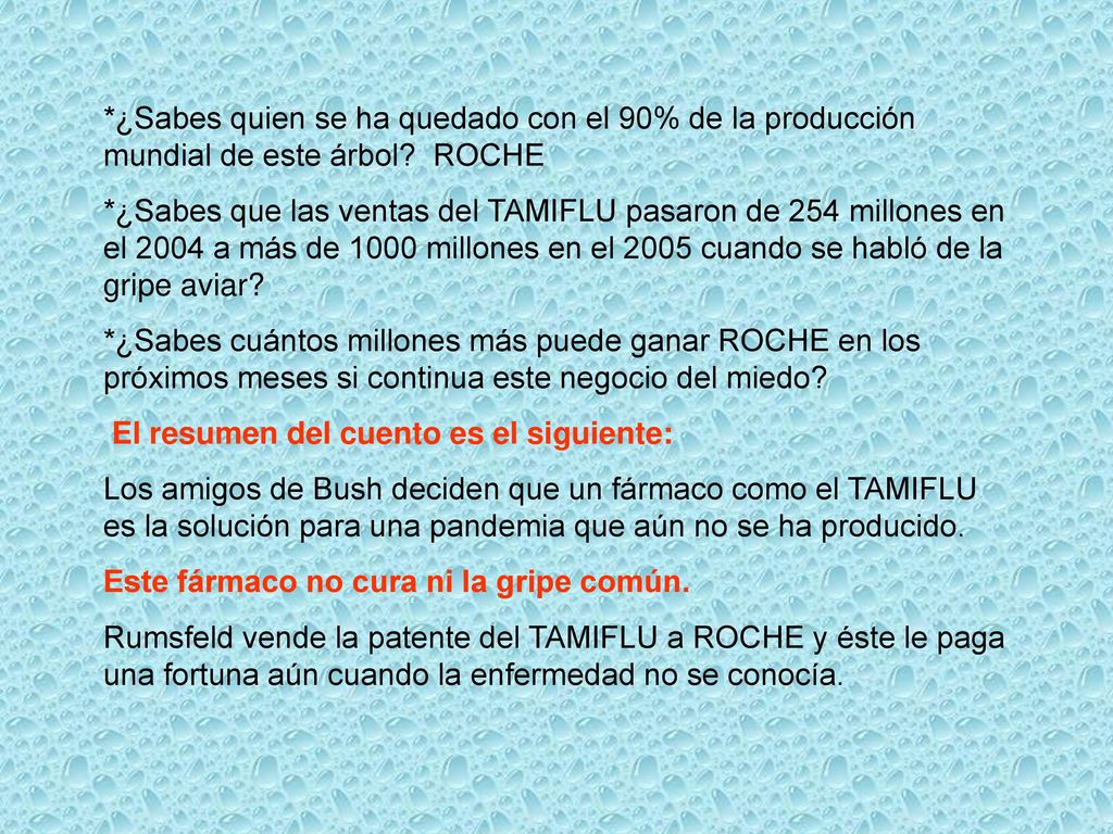 *¿Sabes quien se ha quedado con el 90% de la producción mundial de este árbol ROCHE